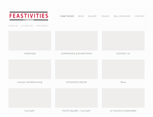 Tablet Screenshot of feastivitiesevents.com